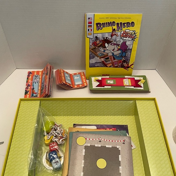 Rhino Hero Super Battle 3D Card Stacking Game HABA Excellent Unplayed - Picture 3 of 3